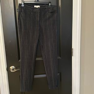 Etcetera pants size 6 grey stripes